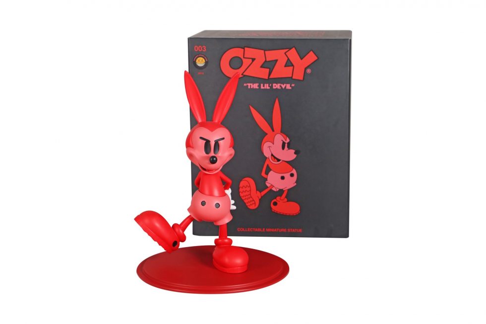 Lot #12915 – Rello Ozzy Lil Devil Bad Mouse Sculpture Pink Red Art Toys Rello