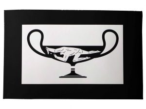 Lot #14471 – Cleon Peterson End Of Empire Kantharos Screen Print Black LTD ED 150 Art Cleon Peterson