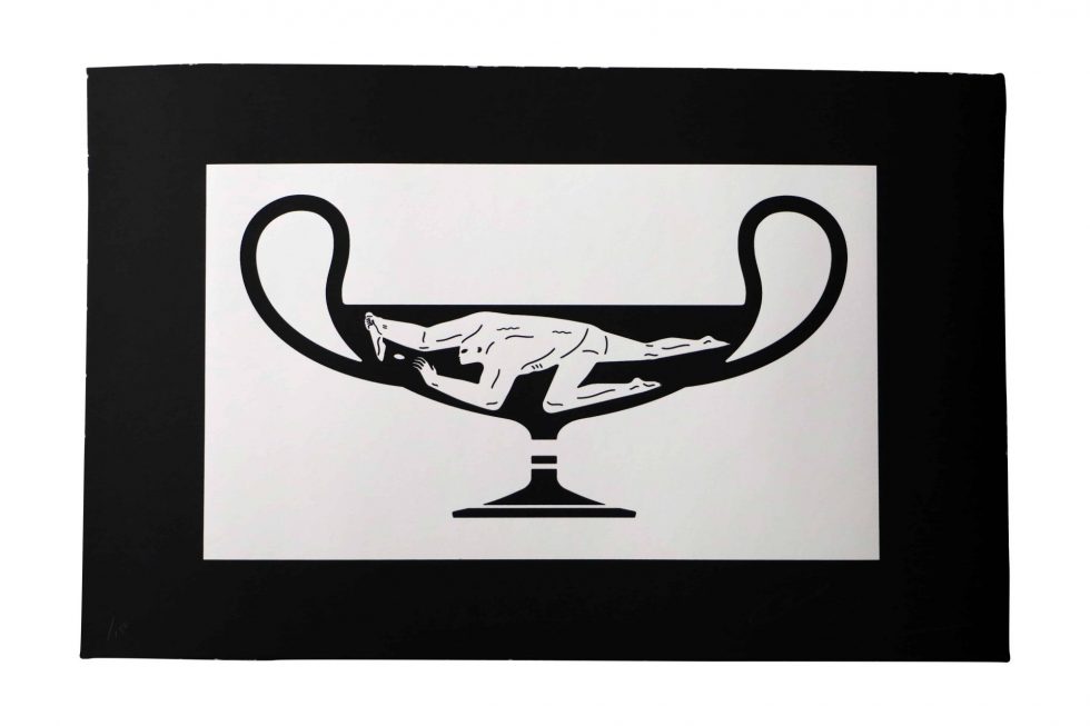 Lot #14471 – Cleon Peterson End Of Empire Kantharos Screen Print Black LTD ED 150 Art Cleon Peterson