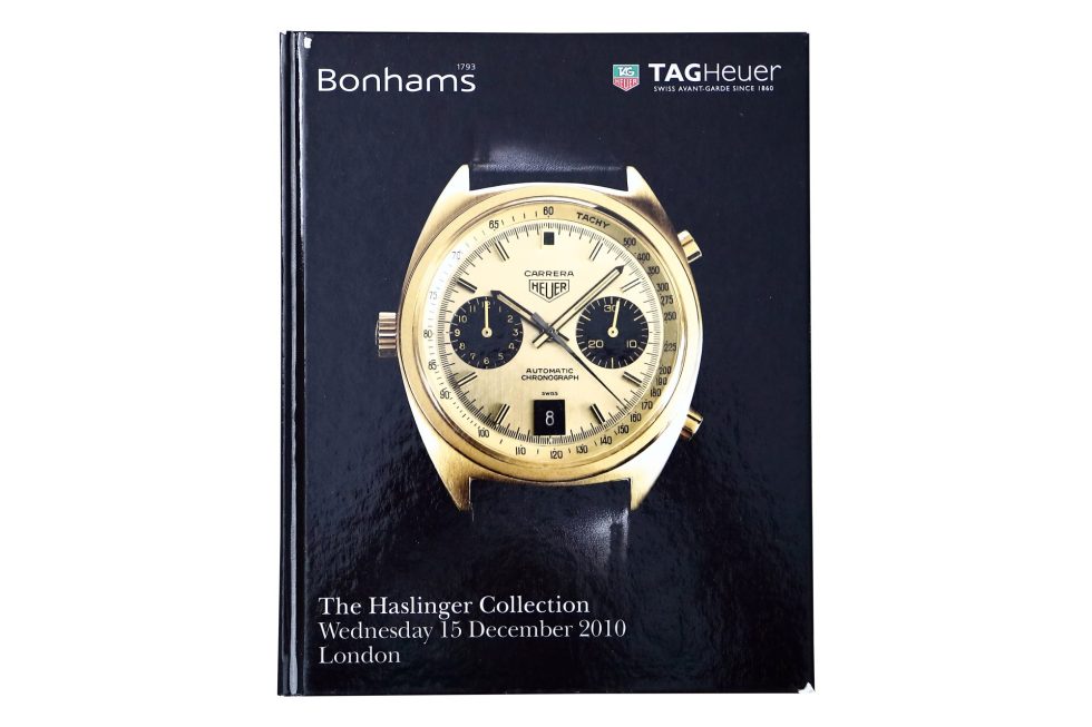 Lot #14834 – Bonhams Haslinger Collection Tag Heuer Watch Catalog London 2010 Collector's Bookshelf Haslinger Collection