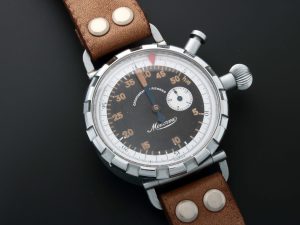 Lot #12379 – Minerva Cronografo a Ritorno WWII Military Pilot Watch Rare Unusual Oversize Cronografo a Ritorno Minerva