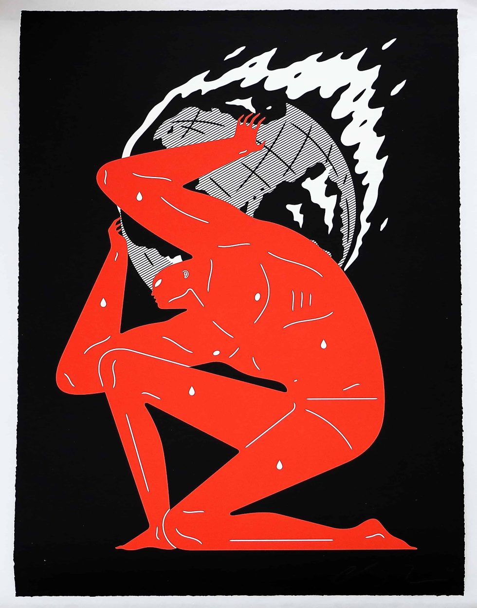 12022 Cleon Peterson World on Fire Black Screen Print – Baer & Bosch Auctioneers