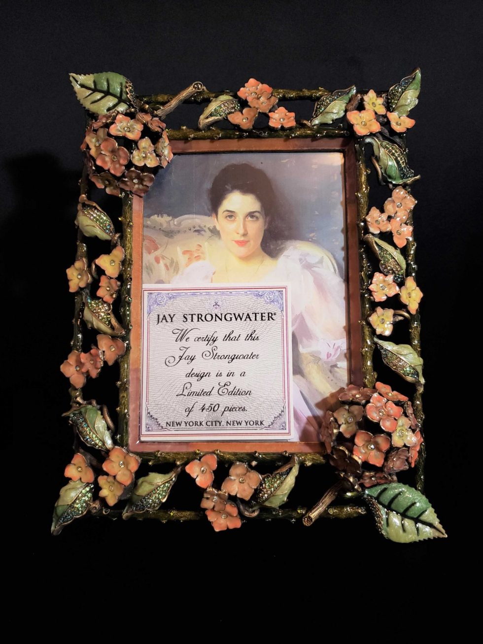 Lot #14667 – Limited Edition 2004 Jay Strongwater Floral Picture Frame Hand Signed NEW Art Jay Strongwater