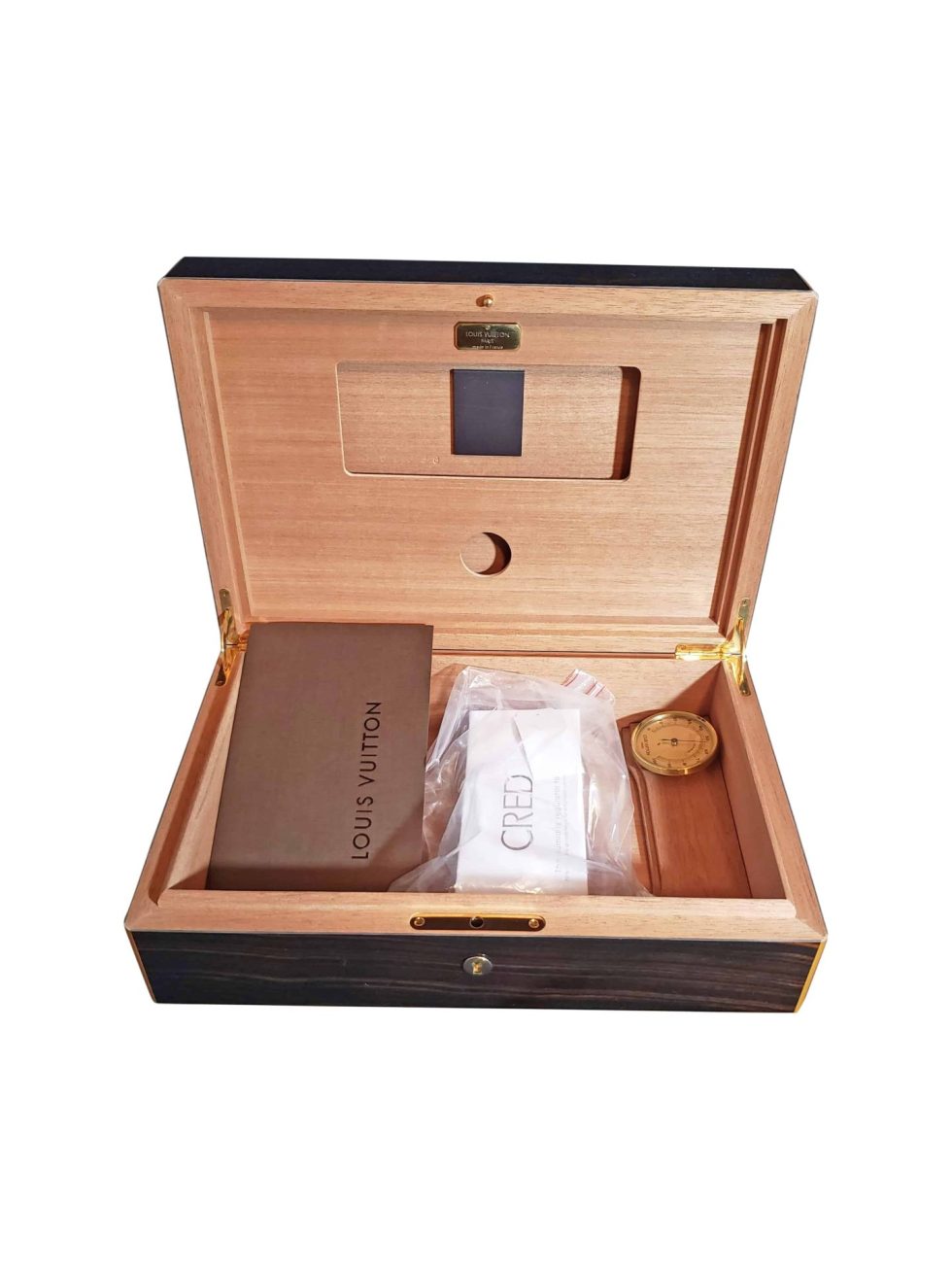 Lot #14790 – Louis Vuitton Wood Monogram Cigar Humidor NEW Accessories Cigar Humidor