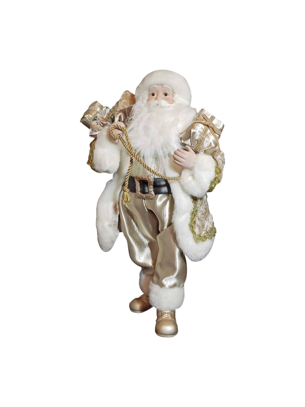 Lot #14682 – Ornate Santa Claus With Gift Bag Christmas Holiday Decor Figure Art Christmas
