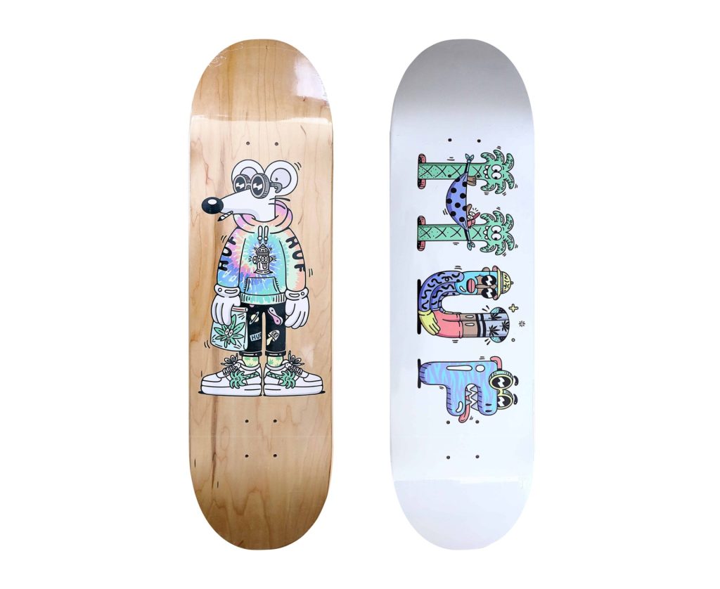 HUF x Steven Harrington スケートボードデッキ　8.25 HUF x Steven Harrington スケートボードデッキ 8.25 - メルカリ