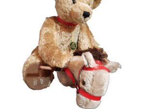 Lot #12345 – Teddy Hermann Neiman Marcus Bear with Hobby Horse Limited Edition Made in Germany Art Toys Hermann Teddy