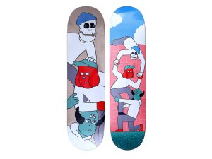 Lot #12636 – Jun Oson x Last Concept Skateboard Set Skateboard Decks Jun Oson