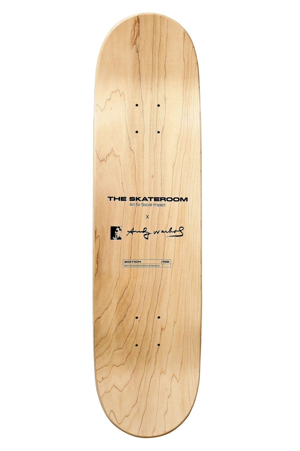 12638 Andy Warhol x The Skateroom Skull Peach Skateboard – Baer & Bosch