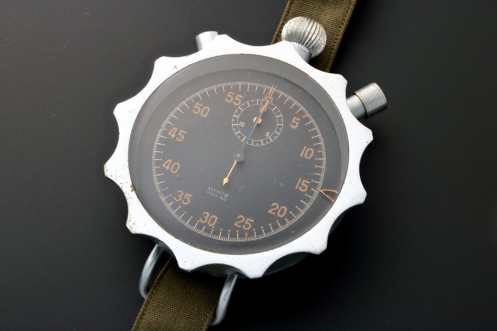 12968 Bouz Wien XII Pilot WWII Chronograph Military Stopwatch – Baer & Bosch Watch Auctions