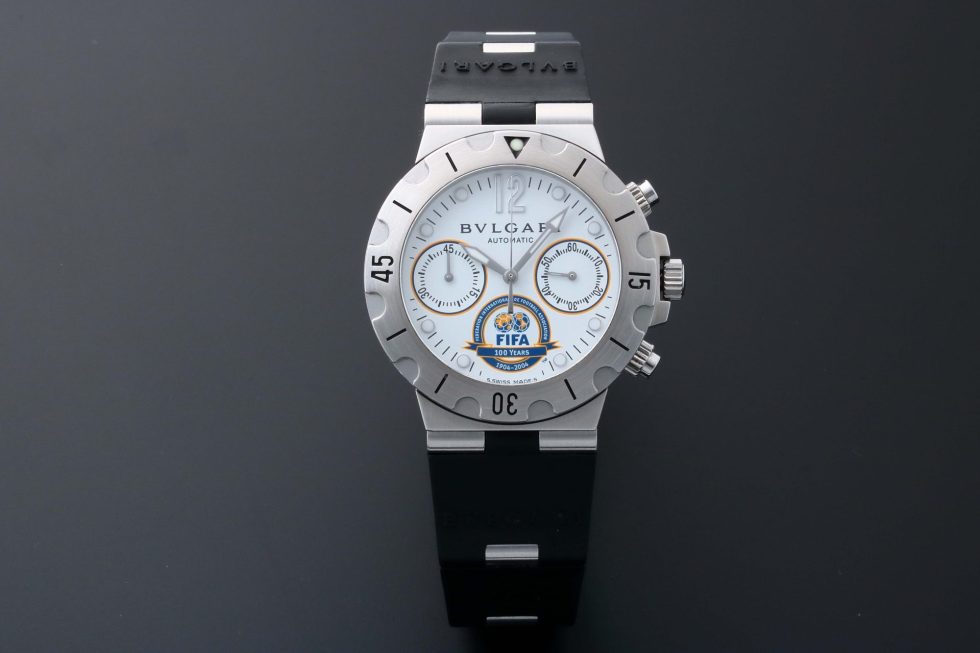 Lot #14128 – Bvlgari FIFA Scuba Diagono SCB38S Chronograph Watch Limited Edition Bvlgari Bulgari FIFA Chronograph