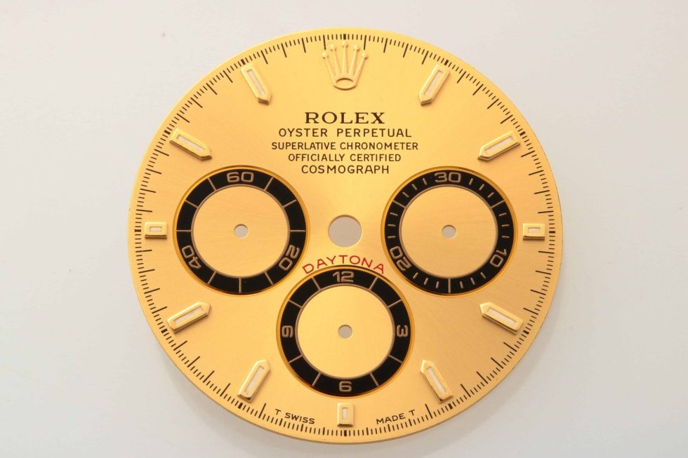 Lot #12363 – Rolex 16528 Zenith Daytona Watch Dial Champagne Cosmograph 16528 Rolex 16528 Dial