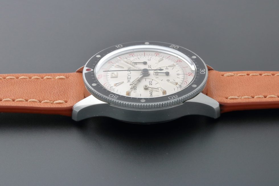 Lot #13198 – Vintage Meylan Decimal Chronograph Watch 816A 816A Meylan 816 A