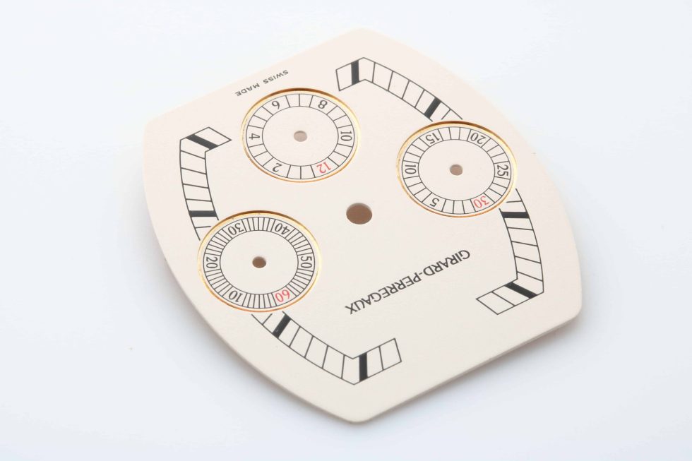 HB31-024 – Girard Perregaux Chronograph Tonneau Shaped Watch Dial – Baer & Bosch Auctions