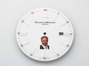 Lot #14703 – Rare Baume and Mercier Logo Portrait Date Dial Watch Part Baume & Mercier Baume & Mercier Logo Dial