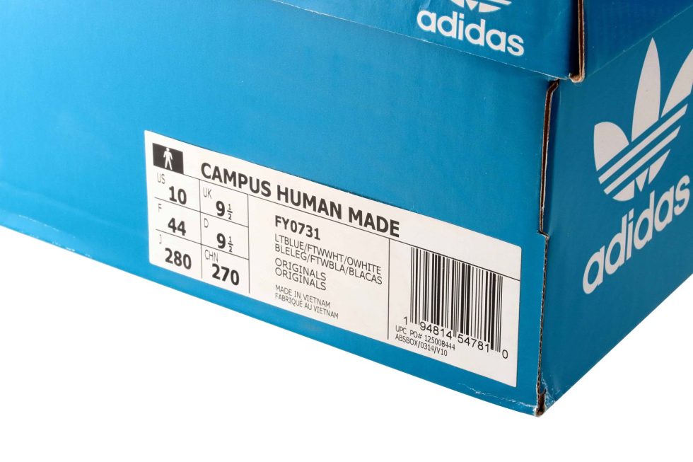 Lot #13583 – Adidas Campus Human Made Blue Sneakers Size US 10 Shoes Clothes & Shoes Adidas Campus