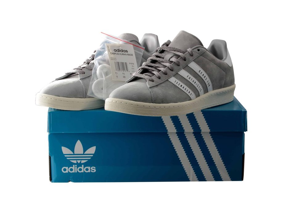 Lot #14265 – Adidas Campus Human Made Grey Sneakers Size US 10 Shoes Clothes & Shoes Adidas Campus