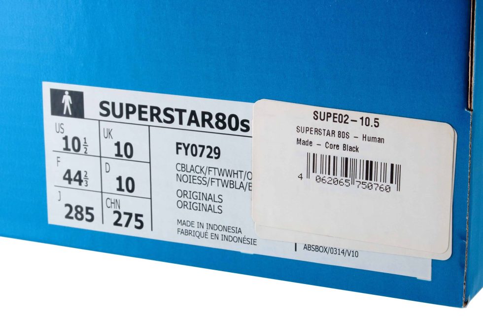 Adidas x Human Made Superstar 80s Sneaker Black US 10.5 – Baer & Bosch Auctions