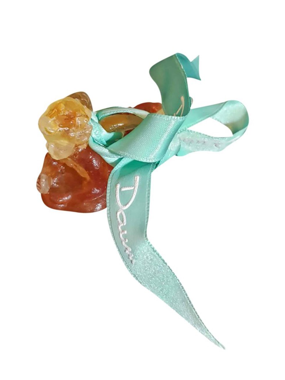 Lot #14694 – Daum Pate De Verre Angelot Et Nuage Cherub Amber NIB Art Daum