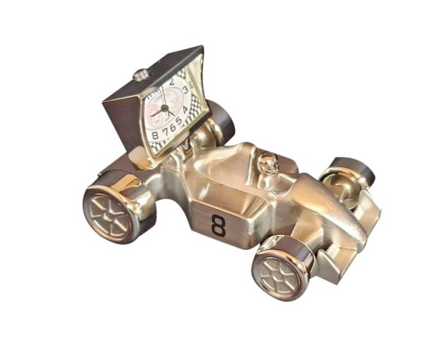 Lot #14671 – Linden Race Car Clock With Box Clocks Linden
