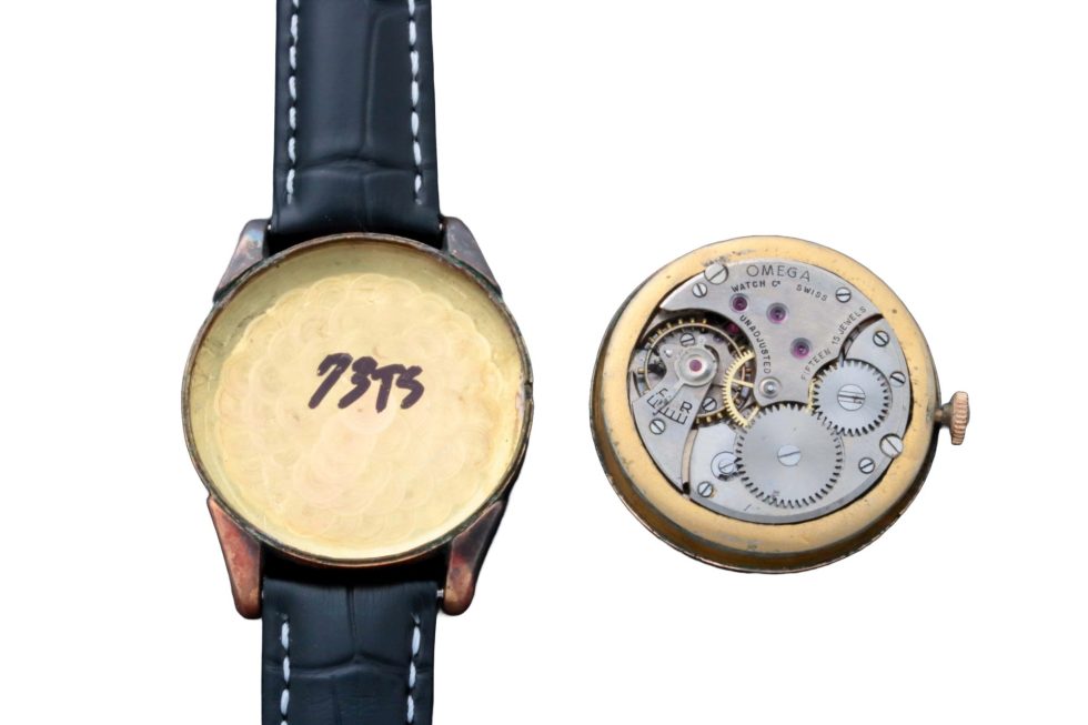 Lot #14731 – Omega 18k Gold Watch Vintage Omega Omega 265T3