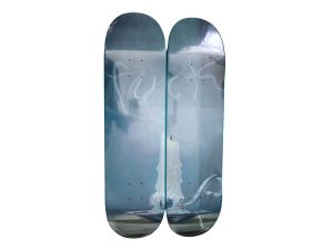 Lot #15258 – Supreme x Dan Colen Fuck Diptych Skateboard Set Dan Colen Dan Colen