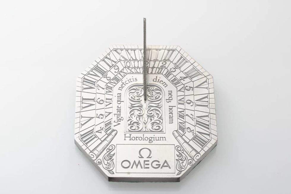 Lot #14695 – OEM RARE Omega Watch Desk Horologium ORIGINAL Sundial Display Presentation Box Rarities Omega