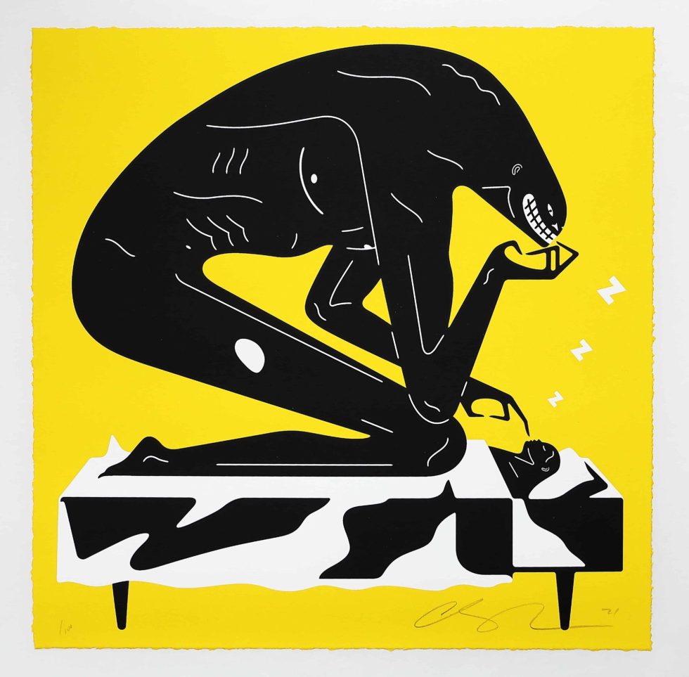 Lot #14921 – Cleon Peterson The Nightmare Yellow Screen Print Limited Edition Art Cleon Peterson