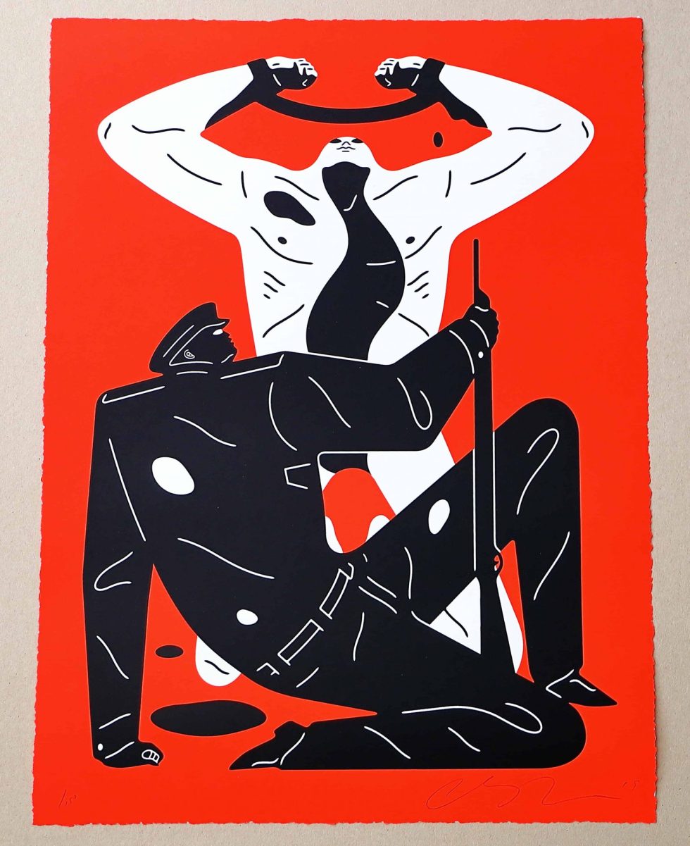 Lot #14951 – Cleon Peterson The Collaborator Print Red LTD ED 150 Art Cleon Peterson