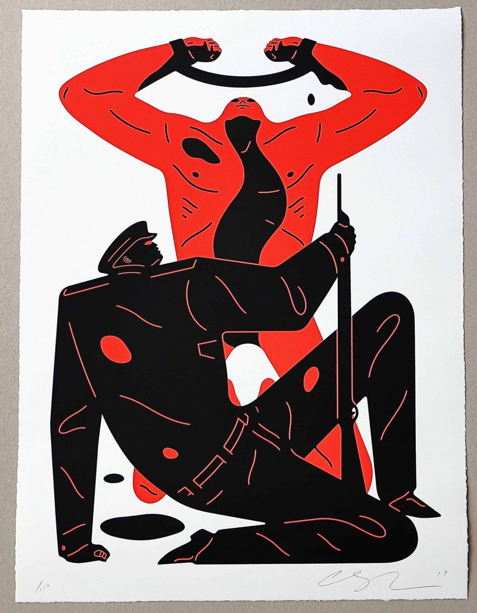 Lot #14958 – Cleon Peterson The Collaborator Print White LTD ED 150 Art Cleon Peterson