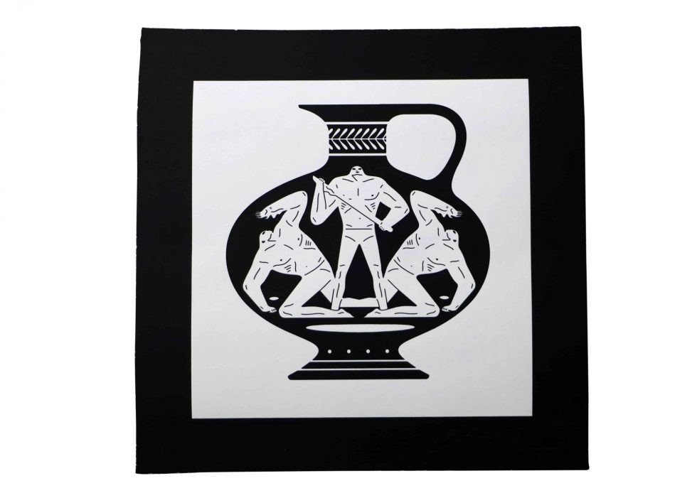 Lot #14996 – Cleon Peterson End Of Empire Aryballos Screen Print Black LTD ED 150 Art Cleon Peterson