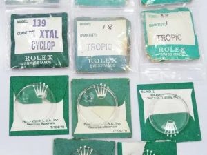 Lot #14871b – Set of Rolex Tropic Plastic Watch Crystals Rolex Rolex