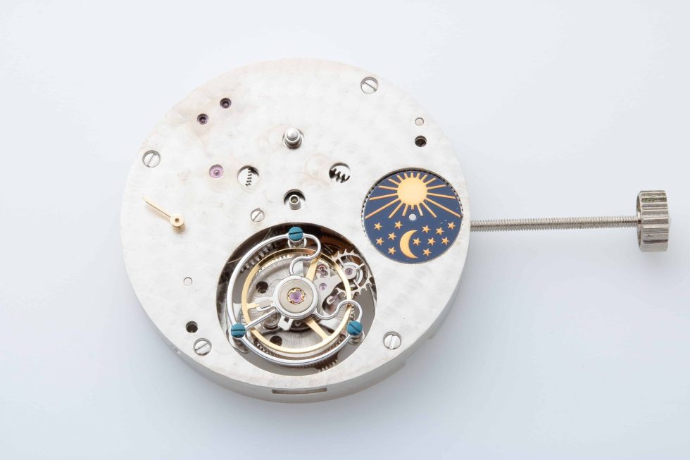 Lot #14873 – Tourbillon Watch Movement #3341 AM/PM 24HR Manual Wind Tourbillon Movements Tourbillon Movement