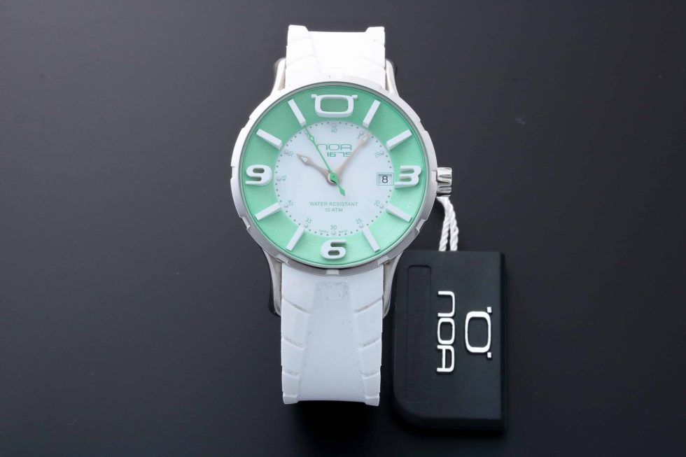 Lot #14889y – NOA Iris IR008 White/Green Watch Quartz NOA NOA Iris IR008