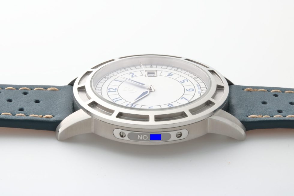 Lot #HB11-37 – Pierre Gaston Watch Date White Blue Arabic Dial Pierre Gaston Pierre Gaston