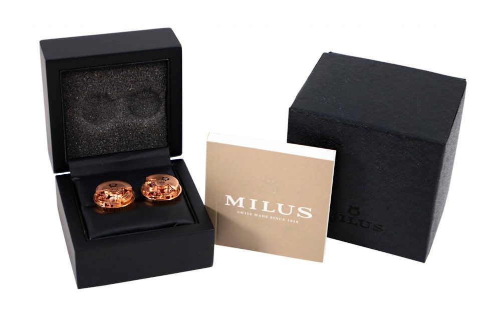 Lot #HB10-37 – Milus Watch Rotor Cufflinks CUF053 Accessories Milus Cufflinks