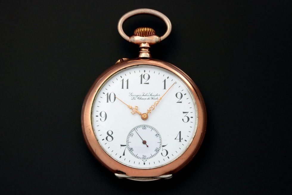 Lot #HB10-40 – George Sandoz LeCoultre Award Pocket Watch Georges-Jules Sandoz Archery