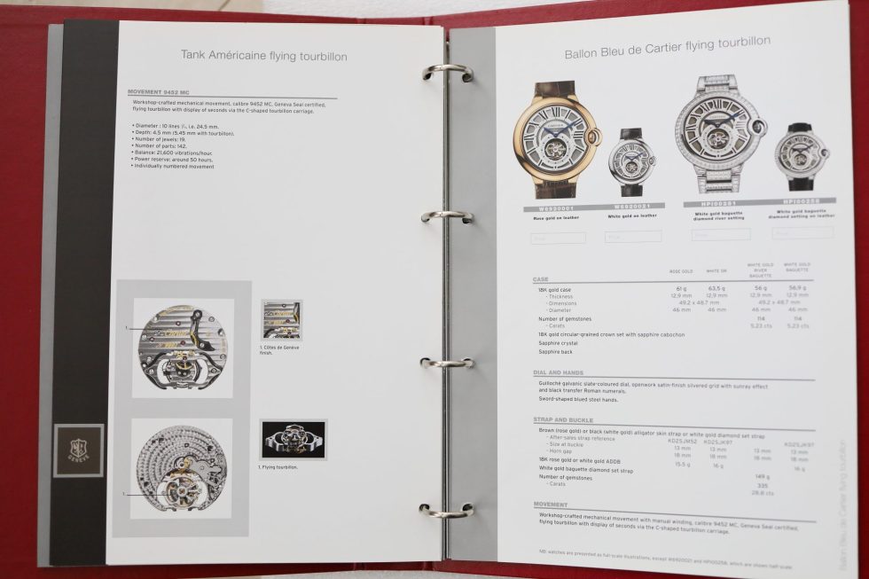 Lot #HB18-27 – Cartier Haute Horlogerie Dealer Watch Catalog Collector's Bookshelf Cartier Haute Horlogerie Dealer Catalog