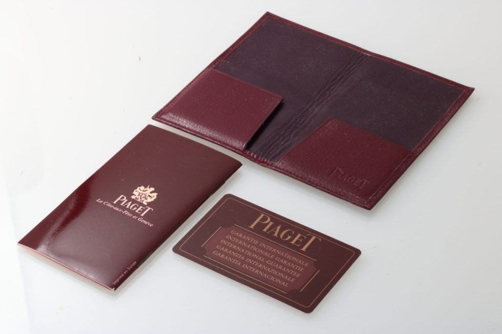 Lot #HB19-59 – Piaget Watch Warranty Card, Booklet, Holder Accessories Piaget Watch Warranty Card