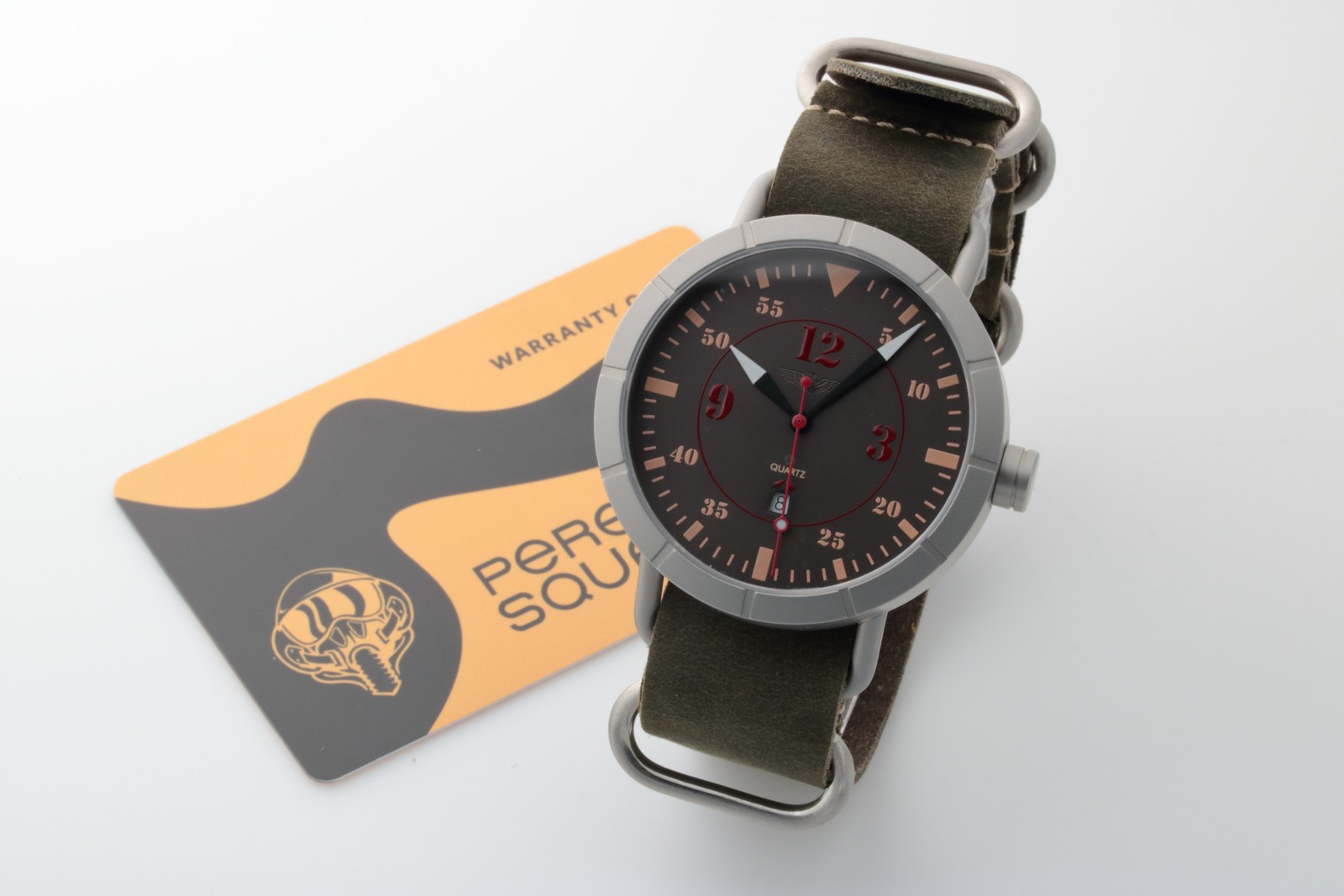 Lot #HB27-86 – Peregrine Squadron Pilot Date Watch Quartz Leather Strap Warranty Card Lot #HB27-86 – Peregrine Squadron Pilot Date Watch Quartz Leather Strap Warranty Card Watches Lot #HB27-86 – Peregrine Squadron Pilot Date Watch Quartz Leather Strap Warranty Card Watches Peregrine Squadron Pilot Watch