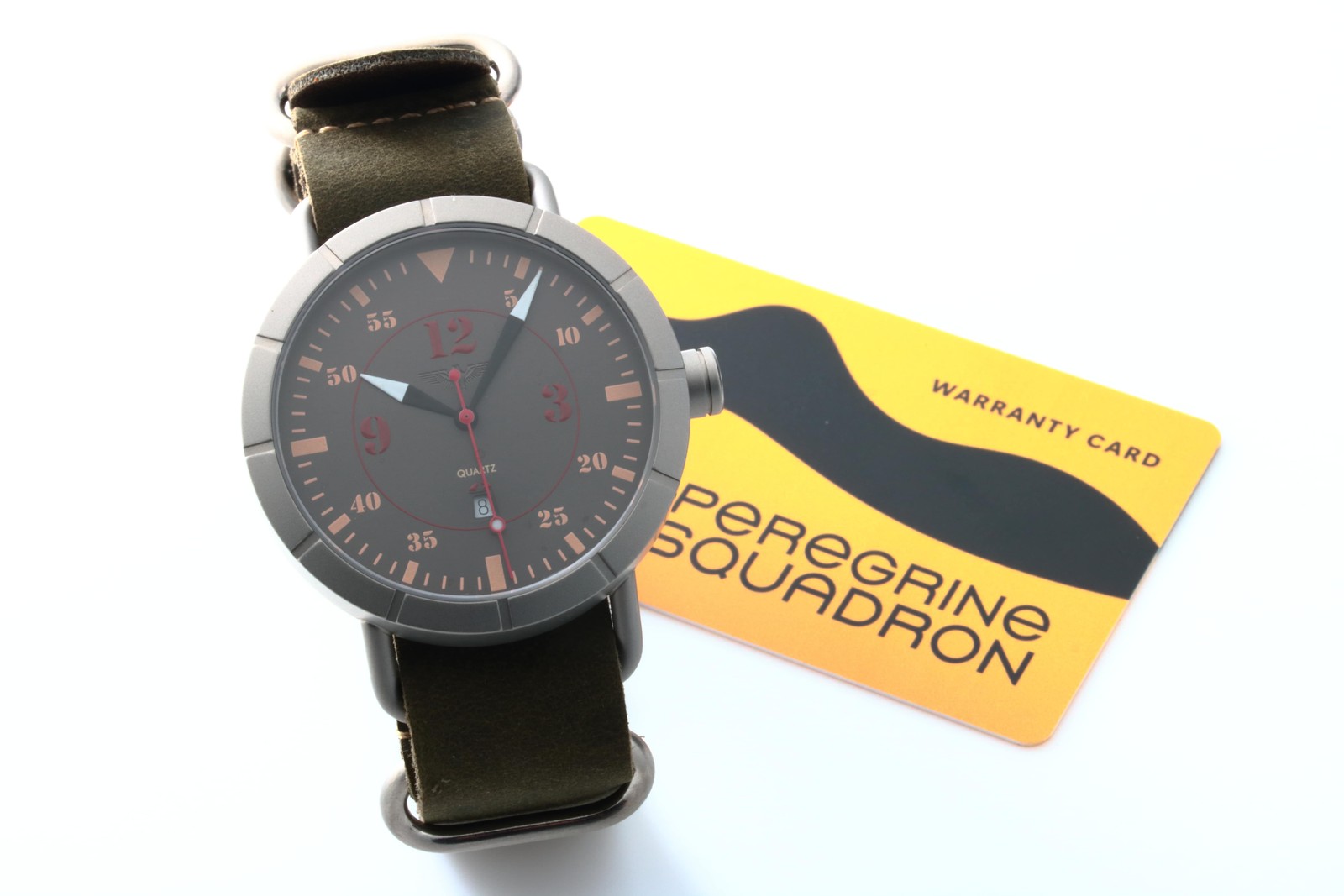 Lot #HB27-86 – Peregrine Squadron Pilot Date Watch Quartz Leather Strap Warranty Card Lot #HB27-86 – Peregrine Squadron Pilot Date Watch Quartz Leather Strap Warranty Card Watches Lot #HB27-86 – Peregrine Squadron Pilot Date Watch Quartz Leather Strap Warranty Card Watches Peregrine Squadron Pilot Watch