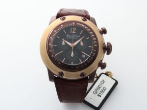 Lot #HB27-87 – Glam Rock Rack Track Chronograph Date SWISS MADE Watch Hang Tag PVD Glam Rock