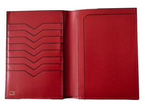 Lot #HB27-141 – Original Valextra Red Leather Wallet Credit Card Bill Holder With Dust Bag Valextra Valextra