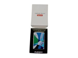 Lot #HB28-070 – Supreme x Emilio Pucci Zippo Lighter Blue SS21 Lighter Emilio Pucci