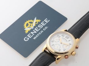 Lot #HB30-054 – Gold Tone Steel Genesee Watch Co Wristwatch Genesee Watch Co Genesee Watch Co
