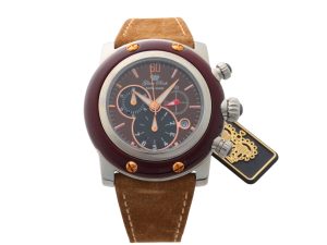 Lot #HB31-038 – Glam Rock Miami Chronograph GR10138 Swiss Quartz Brown Dial Glam Rock Chronograph Watch