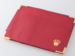 Lot #HB31-017 – Vintage Rolex Red Leather Card Holder Wallet Rolex Card Holder