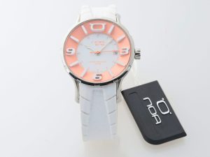 Lot #HB31-043 – NOA Swiss Made Watch White Salmon Dial Rubber Strap NOA NOA Watch