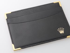 Lot #HB31-032 – Vintage Rolex Black Leather Card Holder Wallet Rolex Card Holder