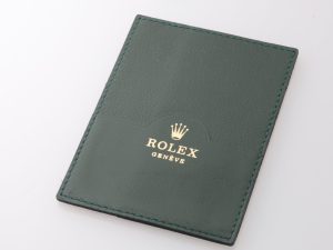 Lot #HB31-052 – Rolex Green Leather Warranty Card Holder Wallet Rolex Card Holder